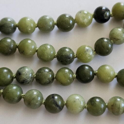 Jaspis (grün) -Mala mit rotem Jaspis-Donut und Armband – Bild 16