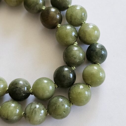 Jaspis (grün) -Mala mit rotem Jaspis-Donut und Armband – Bild 17