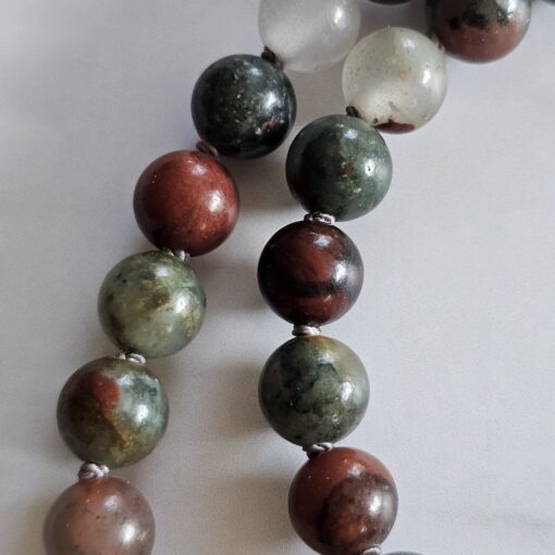 Jaspis („Vulkanjaspis“) -Mala (1) mit hellerem „Vulkanjaspis“-Anhänger – Bild 18