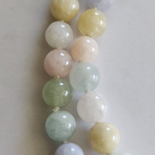 Beryll (bunt) -Mala (1) mit Edelstahlanhänger – Bild 19