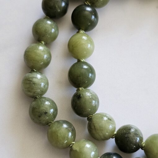 Jaspis (grün) -Mala mit rotem Jaspis-Donut und Armband – Bild 19