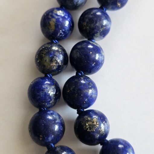 Lapislazuli-Pyrit-Mala (4 ) mit Lapislazuli-Donut – Bild 19