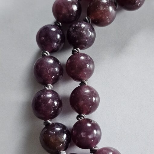 Lepidolith-Mala (2) mit Lepidolith-Anhänger – Bild 19