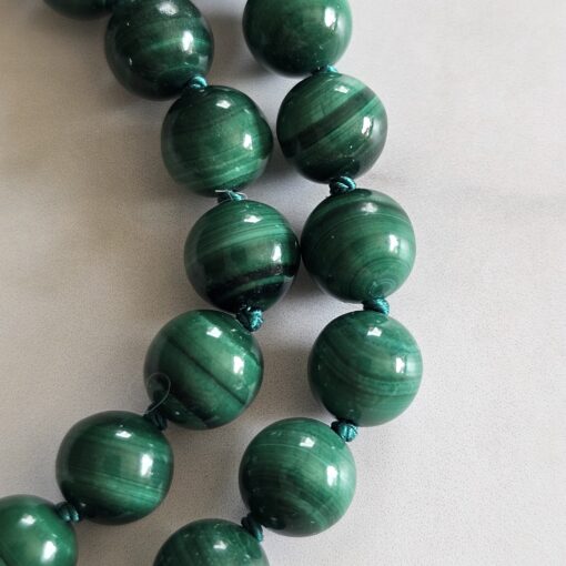 Malachit-Mala (3) mit Malachit-Chrysokoll-Anhänger – Bild 18
