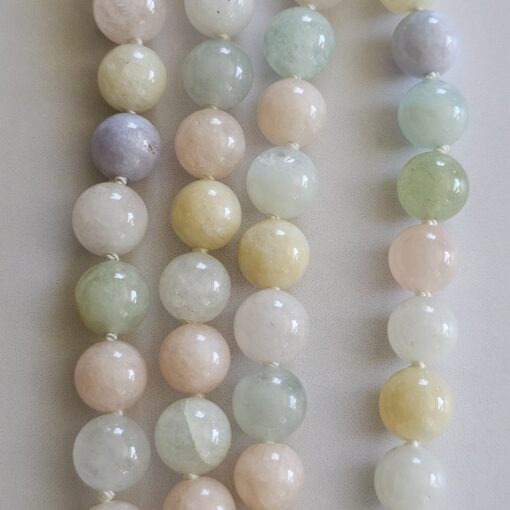 Beryll (bunt) -Mala (1) mit Edelstahlanhänger – Bild 2