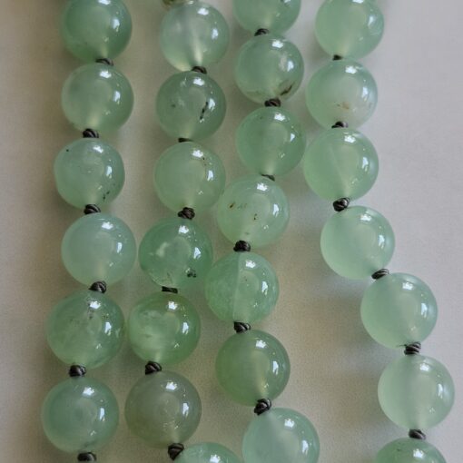 Chrysopras-Bergkristall-Mala mit Chrysopras-Anhänger – Bild 2