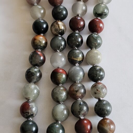 Jaspis („Vulkanjaspis“) -Mala (1) mit hellerem „Vulkanjaspis“-Anhänger – Bild 2