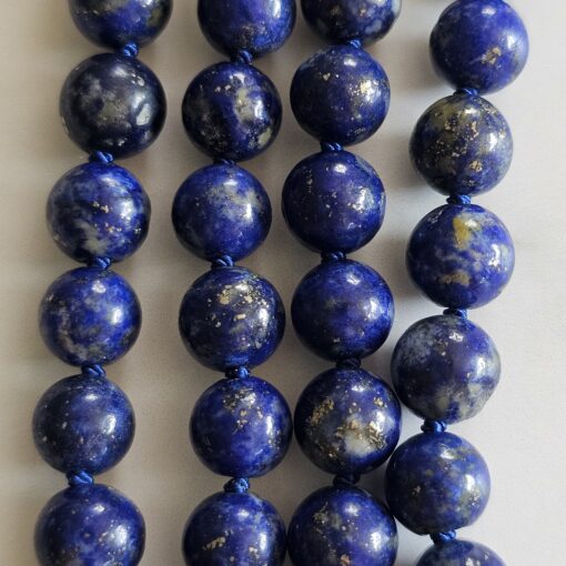 Lapislazuli-Pyrit-Mala (4 ) mit Lapislazuli-Donut – Bild 2