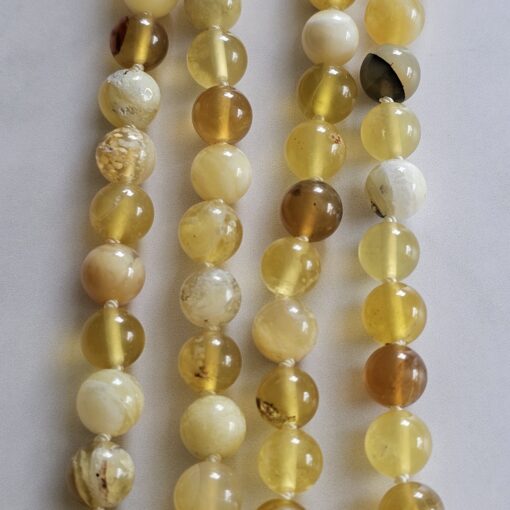 Opal (gelb) -Mala mit Seidenquaste – Bild 2