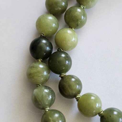 Jaspis (grün) -Mala mit rotem Jaspis-Donut und Armband – Bild 20