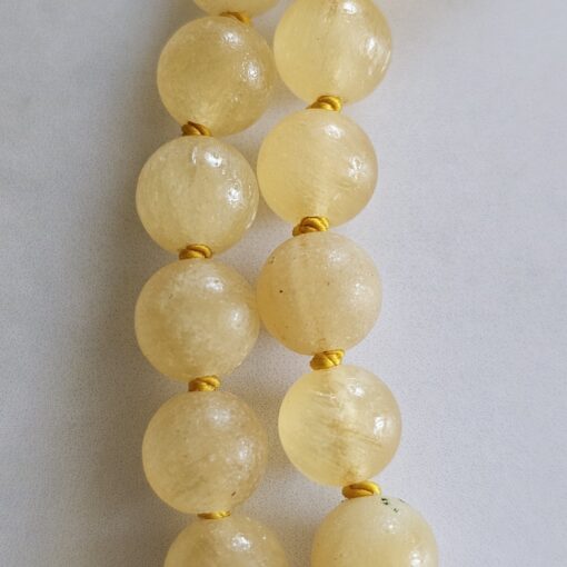 Calcit (orange, „Orangencalcit“) -Mala (3) mit Edelstahlanhänger – Bild 21