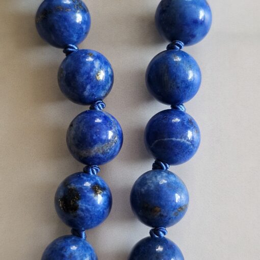 Lapislazuli-Pyrit-Mala (3) mit Lapislazuli-Anhänger (Tropfen) – Bild 21