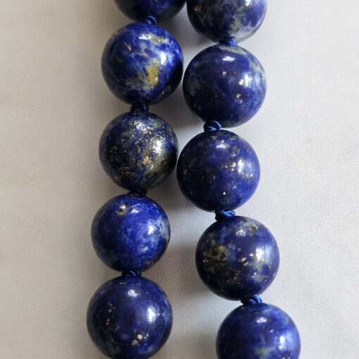 Lapislazuli-Pyrit-Mala (4 ) mit Lapislazuli-Donut – Bild 21