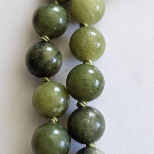 Jaspis (grün) -Mala mit rotem Jaspis-Donut und Armband – Bild 22