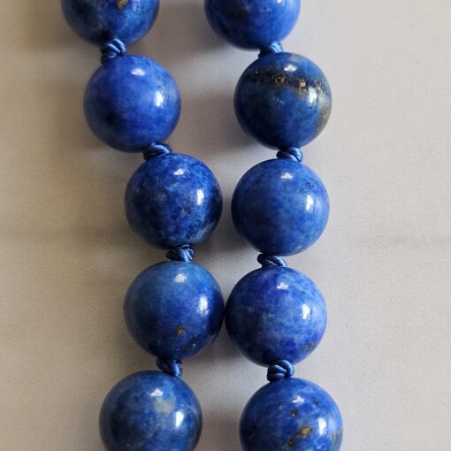 Lapislazuli-Pyrit-Mala (3) mit Lapislazuli-Anhänger (Tropfen) – Bild 22
