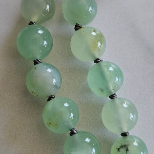 Chrysopras-Bergkristall-Mala mit Chrysopras-Anhänger – Bild 24