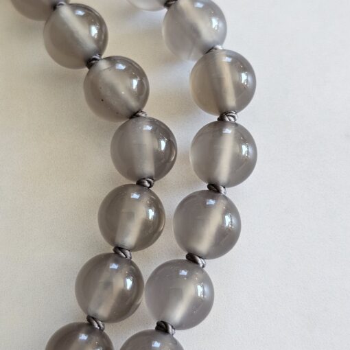 Achat (grau) -Mala mit Kundl-Marmor-Anhänger und Armband – Bild 24