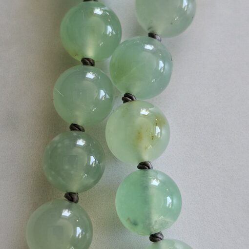Chrysopras-Bergkristall-Mala mit Chrysopras-Anhänger – Bild 25