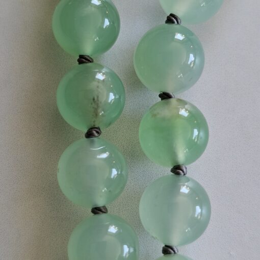 Chrysopras-Bergkristall-Mala mit Chrysopras-Anhänger – Bild 26
