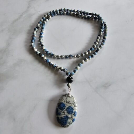 K2-Turmalin (schwarz) -Mala mit K2-Anhänger (Oval) und Armband – Bild 3