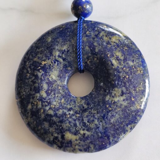 Lapislazuli-Pyrit-Mala (4 ) mit Lapislazuli-Donut – Bild 7