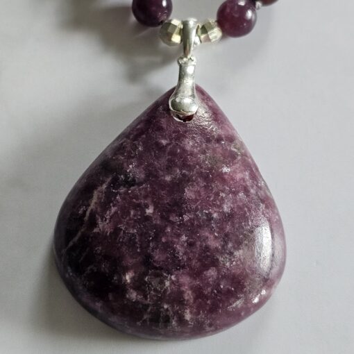 Lepidolith-Mala (2) mit Lepidolith-Anhänger – Bild 7