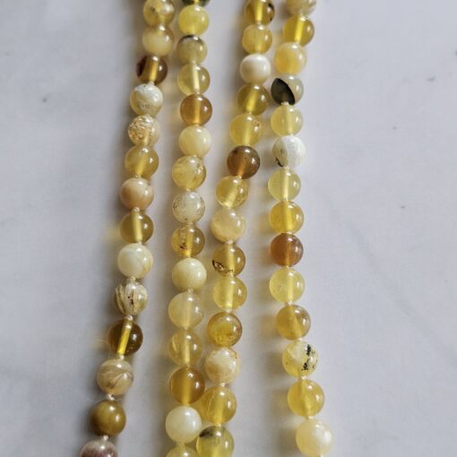 Opal (gelb) -Mala mit Seidenquaste – Bild 8
