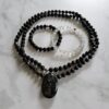Biotit-Mala mit Biotit-Anhänger und 2 Armbändern