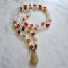 Achat („Gobi-Achat“) -Achat (weiß) -Mala (2) mit „Gobi-Achat“-Anhänger