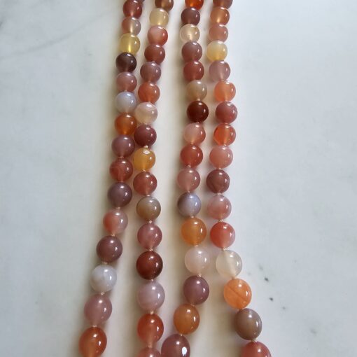 Achat („Yanyuan Achat“) -Mala mit Edelstahlanhänger und Armband – Bild 10