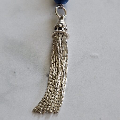 Kyanit-Mala (1) mit 925 Silberquaste und 2 Armbändern – Bild 10