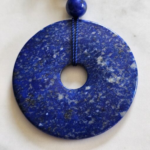 Lapislazuli-Pyrit-Mala (2) mit Lapislazuli-Donut und Armband – Bild 10