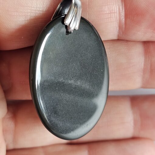 Obsidian („Regenbogen-Obsidian“) -Mala (3) mit „Regenbogen-Obsidian“-Anhänger und Armband – Bild 10