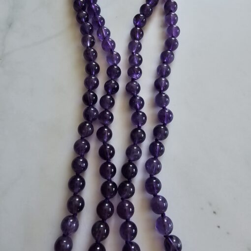 Amethyst (dunkel) -Mala mit dunklem Amethyst-Anhänger und Armband – Bild 11