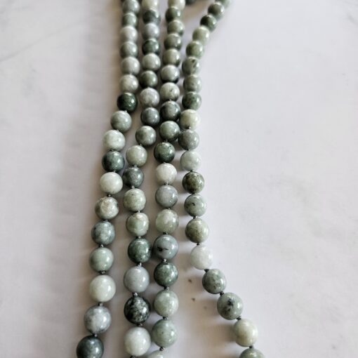Jade (Burma Jade) -Mala (2b) mit Donut aus Burma Jade und Armband – Bild 11
