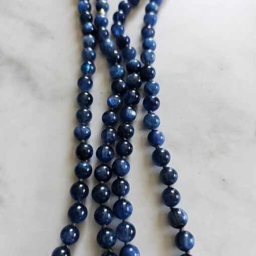 Kyanit-Mala (1) mit 925 Silberquaste und 2 Armbändern – Bild 11