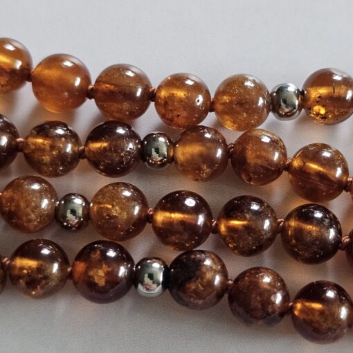 Spessartin (Granat) -Mala mit Hessonit (Granat) -Anhänger – Bild 12