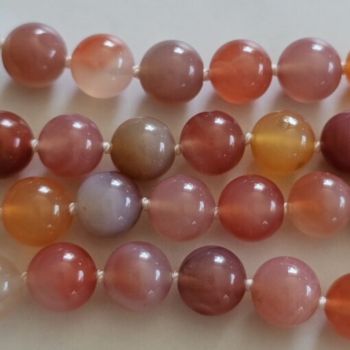 Achat („Yanyuan Achat“) -Mala mit Edelstahlanhänger und Armband – Bild 12