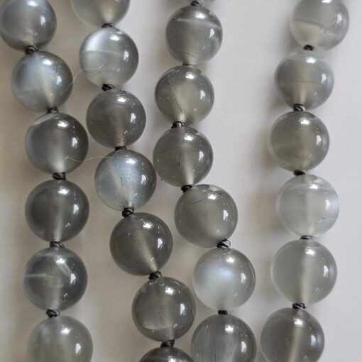 Mondstein (grau) -Mala mit grauem Achat-Anhänger und Armband – Bild 12