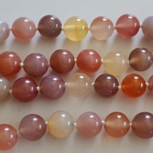 Achat („Yanyuan Achat“) -Mala mit Edelstahlanhänger und Armband – Bild 13