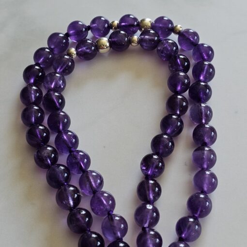 Amethyst (dunkel) -Mala mit dunklem Amethyst-Anhänger und Armband – Bild 13