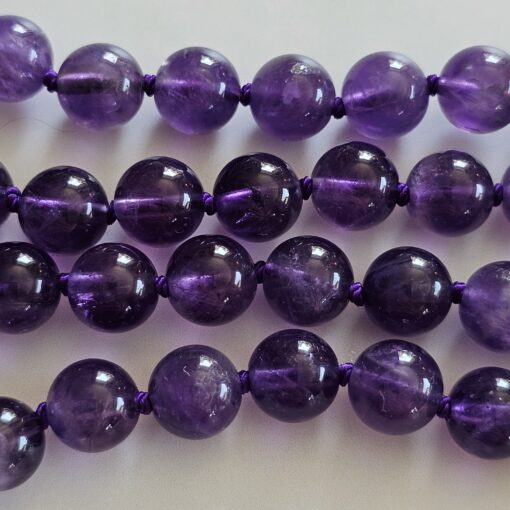 Amethyst (dunkel) -Mala mit dunklem Amethyst-Anhänger und Armband – Bild 14