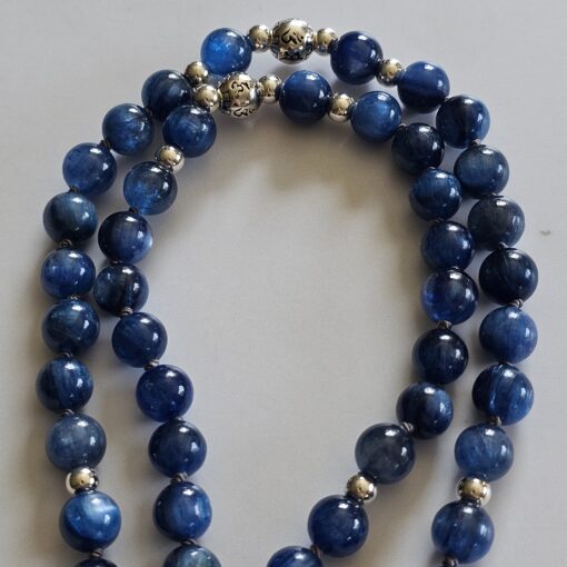 Kyanit-Mala (1) mit 925 Silberquaste und 2 Armbändern – Bild 14