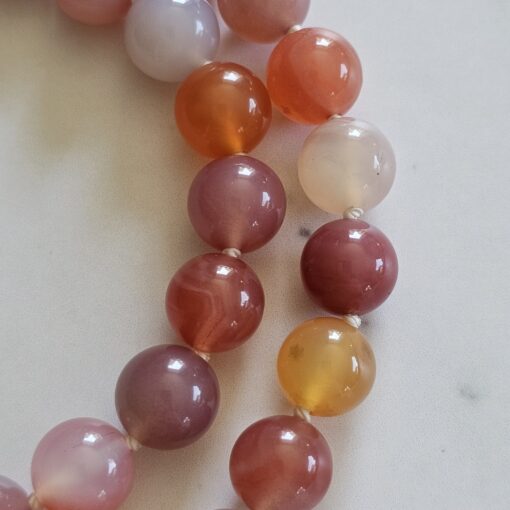 Achat („Yanyuan Achat“) -Mala mit Edelstahlanhänger und Armband – Bild 15