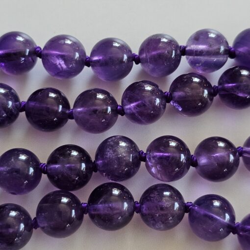 Amethyst (dunkel) -Mala mit dunklem Amethyst-Anhänger und Armband – Bild 15