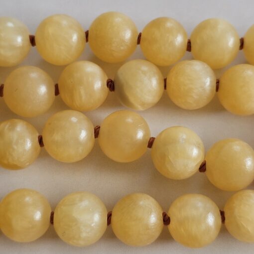 Calcit (gelb) -Kupfer-Mala mit orangefarbenem Aventurinquarz-Donut und Armband – Bild 15