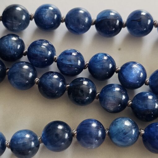 Kyanit-Mala (1) mit 925 Silberquaste und 2 Armbändern – Bild 15