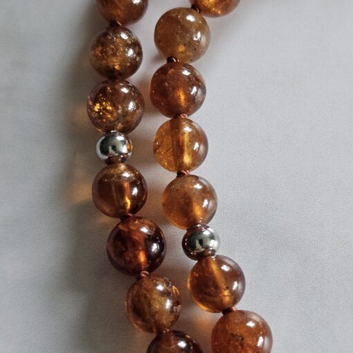 Spessartin (Granat) -Mala mit Hessonit (Granat) -Anhänger – Bild 16