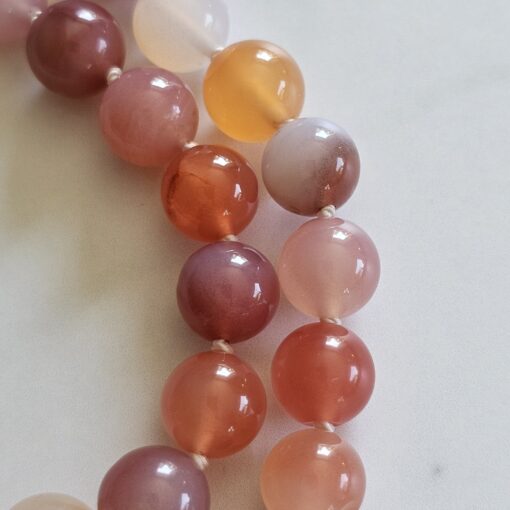 Achat („Yanyuan Achat“) -Mala mit Edelstahlanhänger und Armband – Bild 16