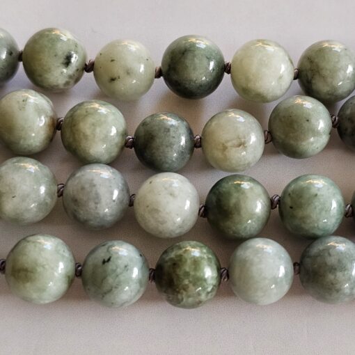 Jade (Burma Jade) -Mala (2b) mit Donut aus Burma Jade und Armband – Bild 16